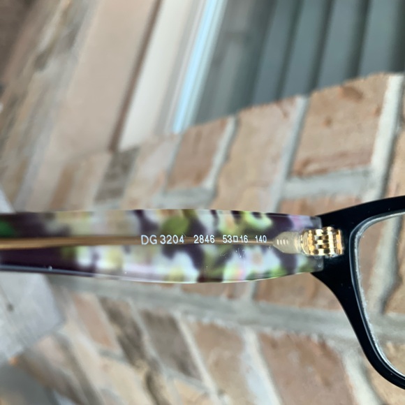 DOLCE & GABBANA DG 3204 53mm Black Floral Glasses Lenses Women’s Made in Italy - Picture 7 of 16